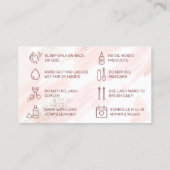 Roze Waterverf Glitter Aftercare Card Visitekaartje (Achterkant)