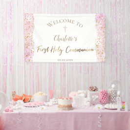 roze waterverf glitter | Eerste banner van de Geme
