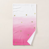Roze Waterverf Gold Confetti Ombre Beauful Bad Handdoek (Handdoek)