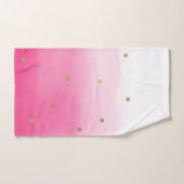 Roze Waterverf Gold Confetti Ombre Beauful Bad Handdoek (Handdoek)