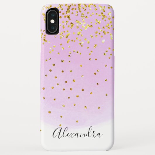 Roze Waterverf Gold Foil Glitter Confetti Case-Mate iPhone Case (Achterkant)