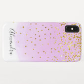 Roze Waterverf Gold Foil Glitter Confetti Case-Mate iPhone Case (Achterkant (horizontaal))