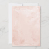 Roze Waterverf Gold Glitter Floral Quinceanera Kaart (Achterkant)