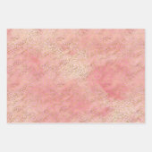 Roze Waterverf Gold Leopard Print Inpakpapier Vel (Voorkant 3)