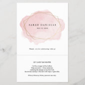 Roze Waterverf Gold Lijst Snoep Bar Wrapper Flyer (Voorkant)