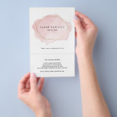 Roze Waterverf Gold Lijst Snoep Bar Wrapper Flyer (Hand)