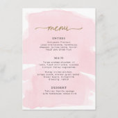 Roze Waterverf Gold Menu (Voorkant)