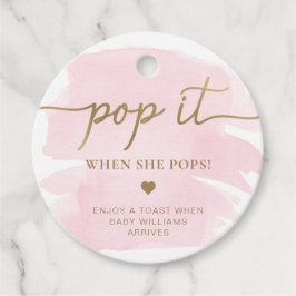 Roze Waterverf Gold Pop als ze een label Pop geeft