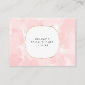 Roze Waterverf Gold Recipe-aanvraag Informatiekaartje (Achterkant)