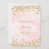 Roze Waterverf Gold Stippen Kaart (Voorkant)