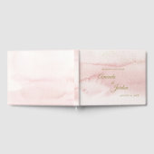 Roze Waterverf Gold Type Weddenschap Gastenboek (Volledig)