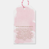 Roze Waterverf Goud Badbom Favor Tag Cadeaulabel (Achterkant)