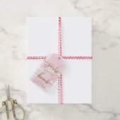 Roze Waterverf Goud Badbom Favor Tag Cadeaulabel (Met Touw)