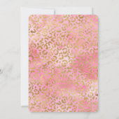 Roze Waterverf Goud Luipaardprint Kaart (Achterkant)