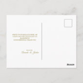 Roze Waterverf Goud Type Dank u Briefkaart (Achterkant)