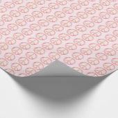 Roze Waterverf Goud Vredesteken Hart Cadeaupapier (Hoek)