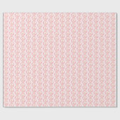 Roze Waterverf Goud Vredesteken Hart Cadeaupapier (Vlak)