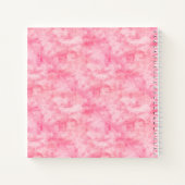 Roze Waterverf Goud Vredesteken Hart Notitieboek (Achterkant)