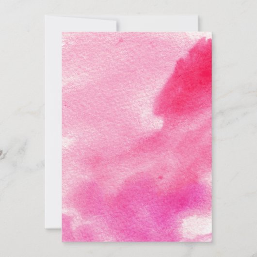 Roze waterverf, gouden confetti calligrafie bruilo kaart (Achterkant)
