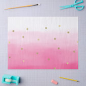 Roze Waterverf Gouden Confetti Ombre Tissuepapier (Craft)