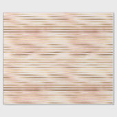 Roze Waterverf Gouden Glam Stripes Cadeaupapier (Vlak)