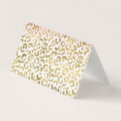 Roze Waterverf Gouden Luipaard Dank u Kaart (Achterkant)