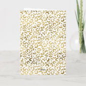 Roze Waterverf gouden luipaard Kaart (Achterkant)