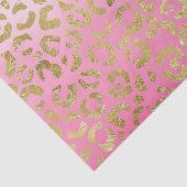 Roze Waterverf gouden luipaard Tissuepapier (Detail)