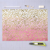 Roze Waterverf gouden luipaard Tissuepapier (Craft)