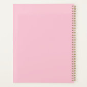 Roze Waterverf Gouden Vredesteken Hart Planner (Achterkant)