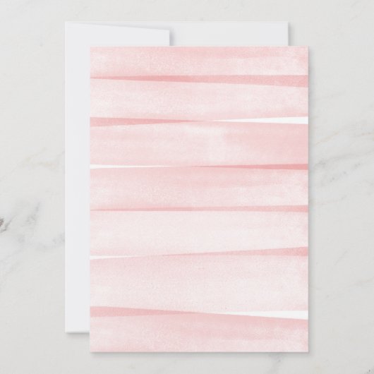 Roze Waterverf gradiënt Oh Baby shower uitnodiging (Achterkant)