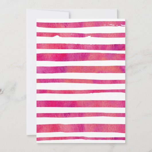 Roze Waterverf Graduation Party Kaart (Achterkant)