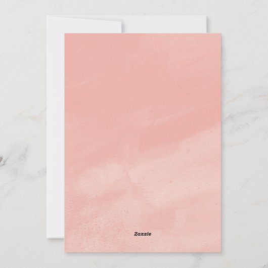 Roze Waterverf Hallelujah Kerstmis Feestdagenkaart (Achterkant)