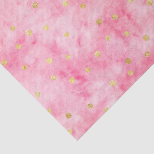 Roze Waterverf Hallo Confetti Tissuepapier (Detail)