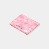Roze Waterverf Hallo prachtig hart Post-it® Notes (Schuin)