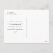 Roze Waterverf Hand Lettering Krans Dank u Feestdagenkaart (Achterkant)