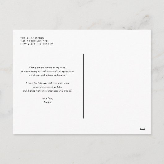 Roze Waterverf Hand Lettering Krans Dank u Feestdagenkaart (Achterkant)