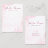 Roze Waterverf Handgemaakte Sieraden Ketting Displ Visitekaartje (Voorkant / Achterkant)