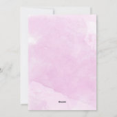 Roze Waterverf Harde Valentijn Feestdagenkaart (Achterkant)