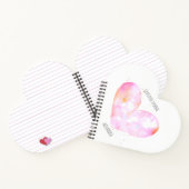 Roze Waterverf hart aangepaste dankbaarheid Journa Notitieboek (Binnen)