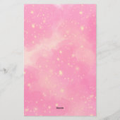 Roze Waterverf hart Baby shower BINGO spel Briefpapier (Achterkant)