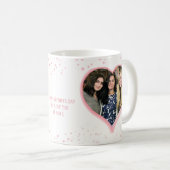 Roze Waterverf Hart Eenvoudige Foto Minimalist Koffiemok (Voorkant rechts)