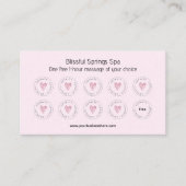 Roze Waterverf Hart Zakelijke Loyaliteit Kaart Klantenkaartje (Voorkant)