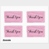Roze Waterverf Hartelijk dank Stickers (Vel)