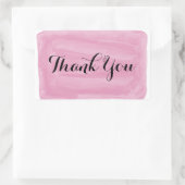 Roze Waterverf Hartelijk dank Stickers (Tas)