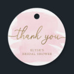 Roze Waterverf Hartelijk dank voor tag Bedankjes Labels<br><div class="desc">Deze dankjewel, cadeautjes labels zijn perfect om je douchevoorkeuren te vergezellen. De labels zijn voorzien van een ontwerp met een zachte waterverf met faux gouden folie. Dank u voor uw koers en ruimte aan de achterkant voor een speciaal bericht. De gouden titel "Dank u" is een afbeelding dat niet kan...</div>