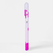 Roze waterverf harten Custom Paar naam initialen iPhone Hoesje (Linkerkant)