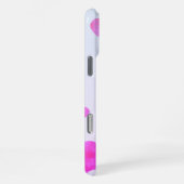 Roze waterverf harten Custom Paar naam initialen iPhone Hoesje (Rechterkant)