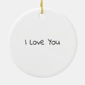 Roze waterverf harten Custom Paar naam initialen Keramisch Ornament (Achterkant)