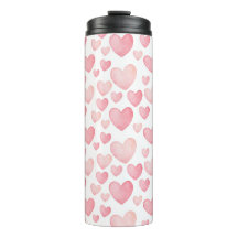 Roze Waterverf Harten Patroon